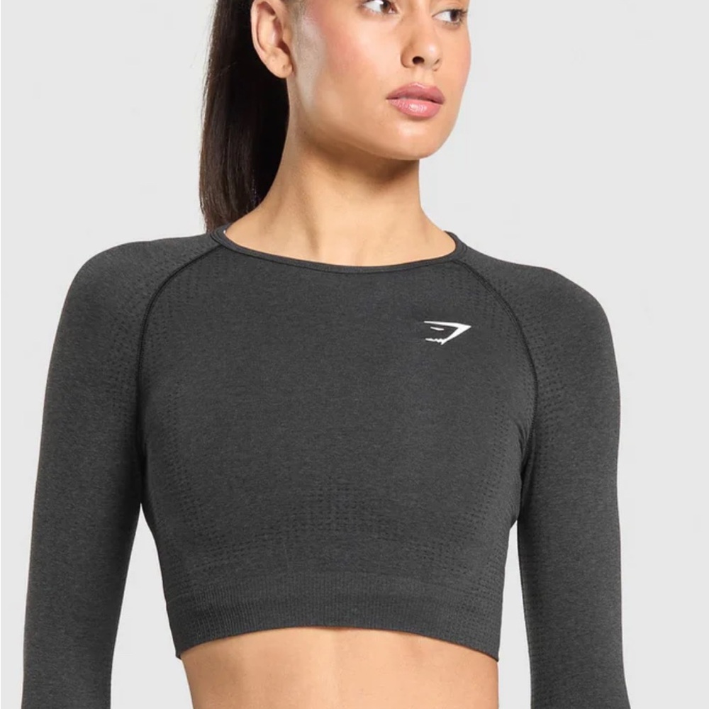 Gymshark Black Vital Seamless Crop Top